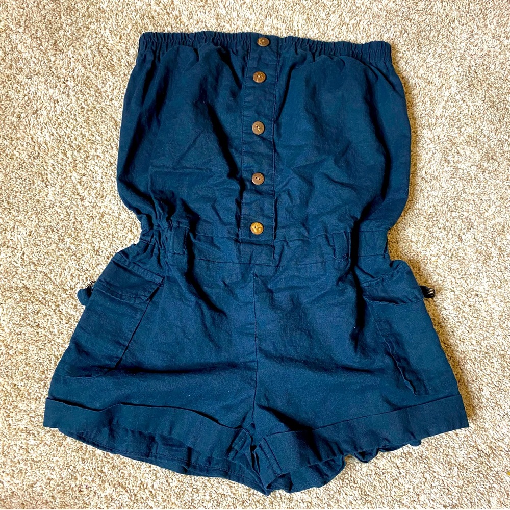 Strapless Romper Navy size Small